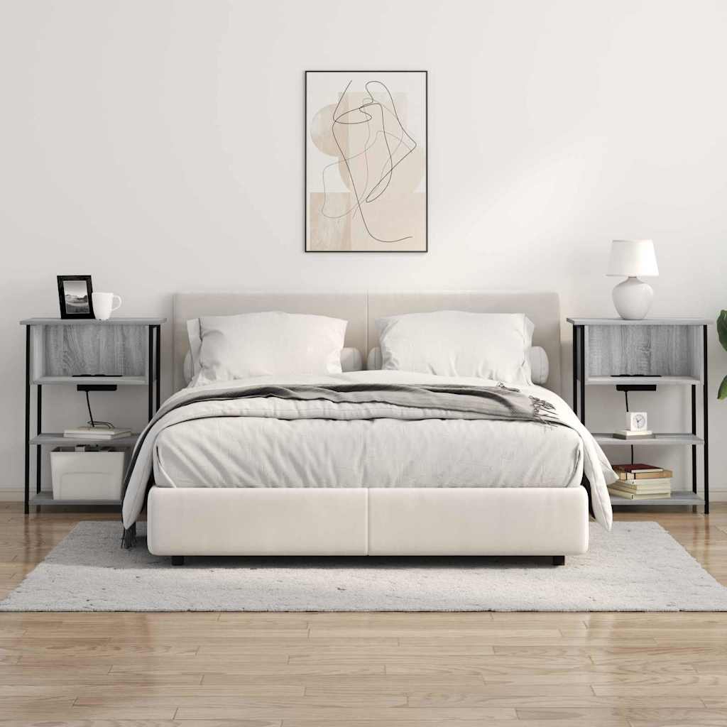 Cabinet de chevet Sonoma gris 55 x 31 x 76 cm Bois d'ingénierie