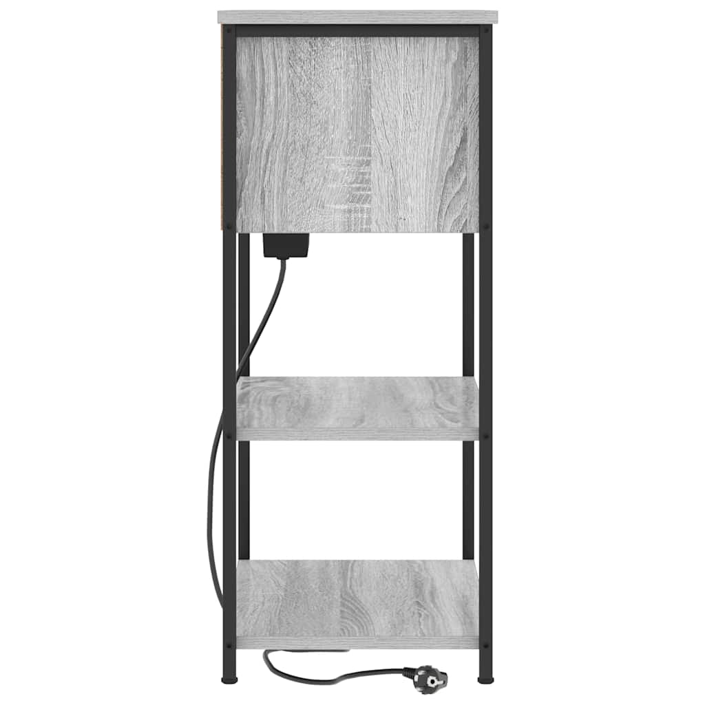 Cabinet de chevet Sonoma gris 55 x 31 x 76 cm Bois d'ingénierie