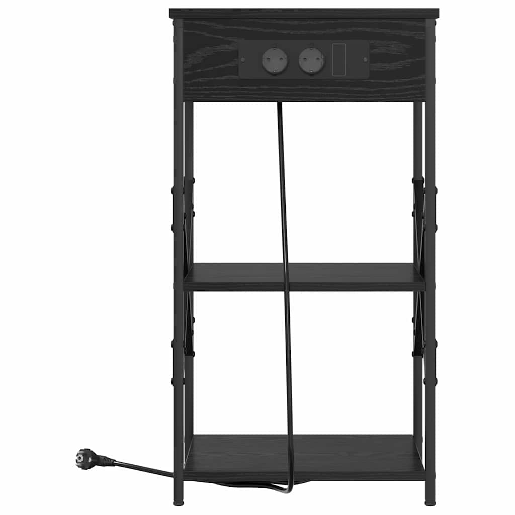 Cabinet de chevet Chêne noir 41 x 31 x 76 cm Bois d'ingénierie