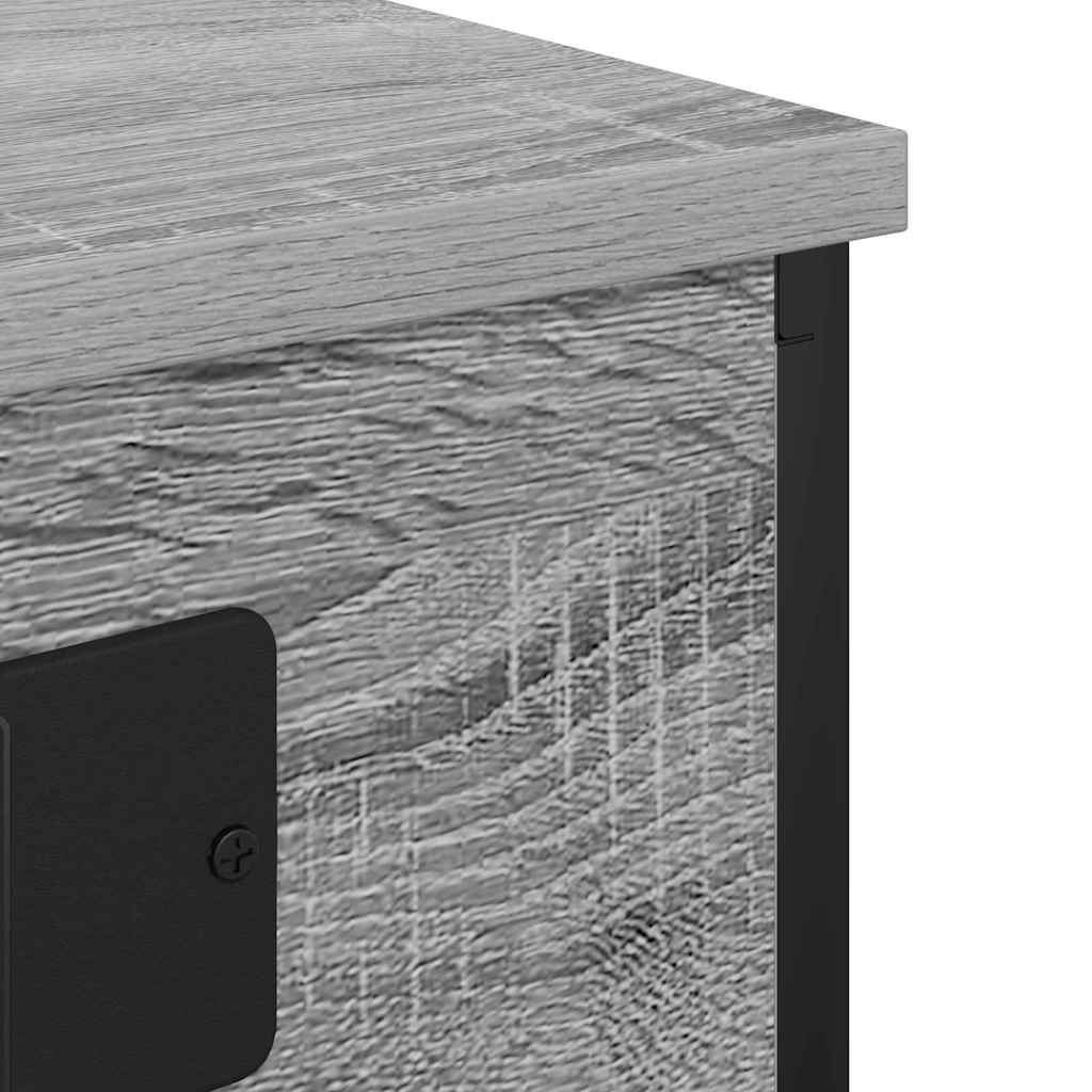 Cabinet de chevet Sonoma gris 41 x 31 x 76 cm Bois d'ingénierie - XIOS