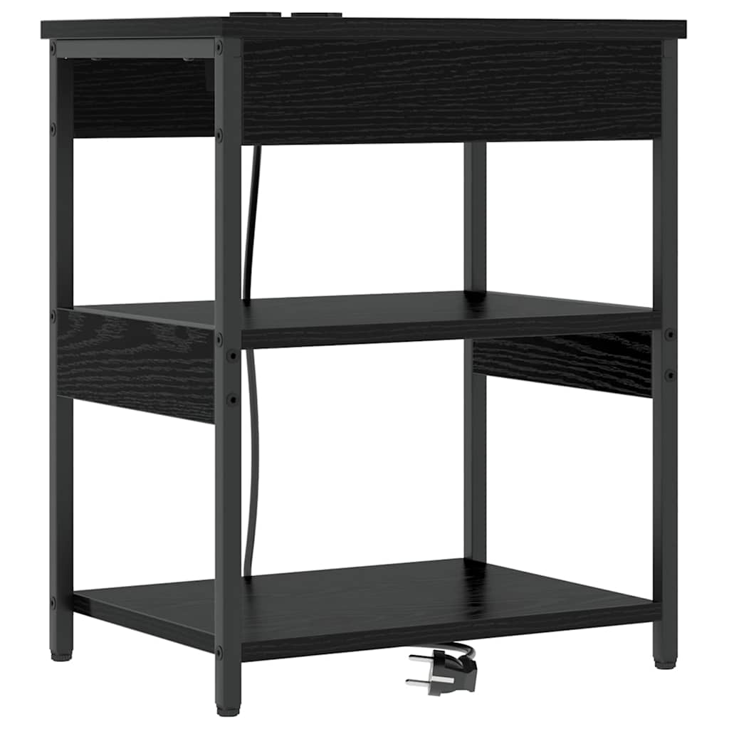 Cabinet de chevet 2 pcs Chêne noir Bois d'ingénierie - XIOS