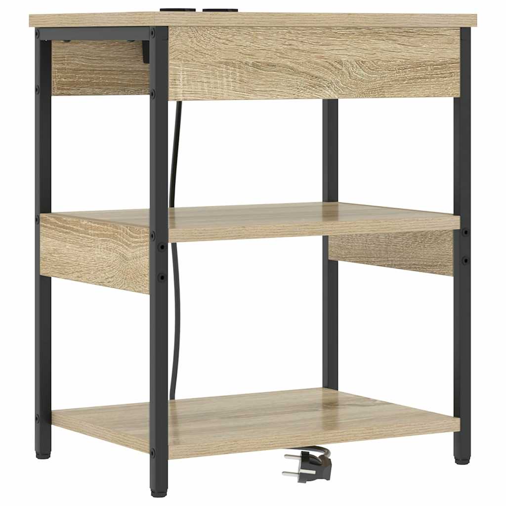 Cabinet de chevet 2 pcs Chêne sonoma Bois d'ingénierie - XIOS