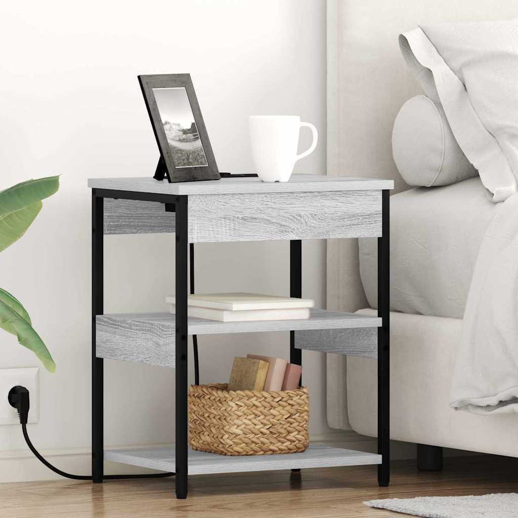 Cabinet de chevet 2 pcs Sonoma gris Bois d'ingénierie - XIOS