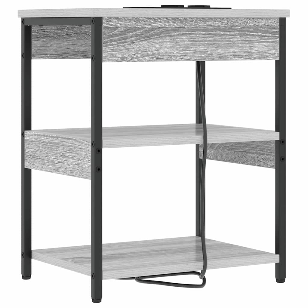 Cabinet de chevet 2 pcs Sonoma gris Bois d'ingénierie - XIOS