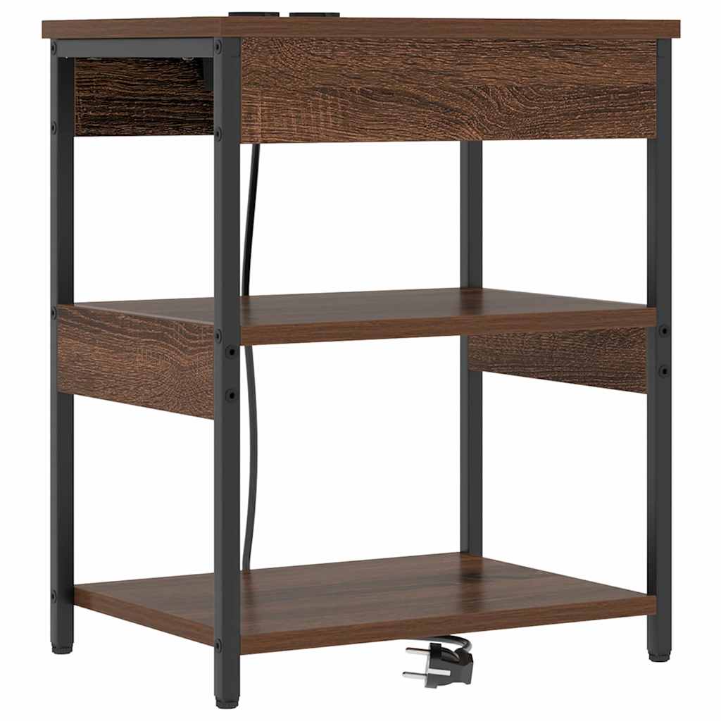 Cabinet de chevet 2 pcs Chêne marron Bois d'ingénierie - XIOS