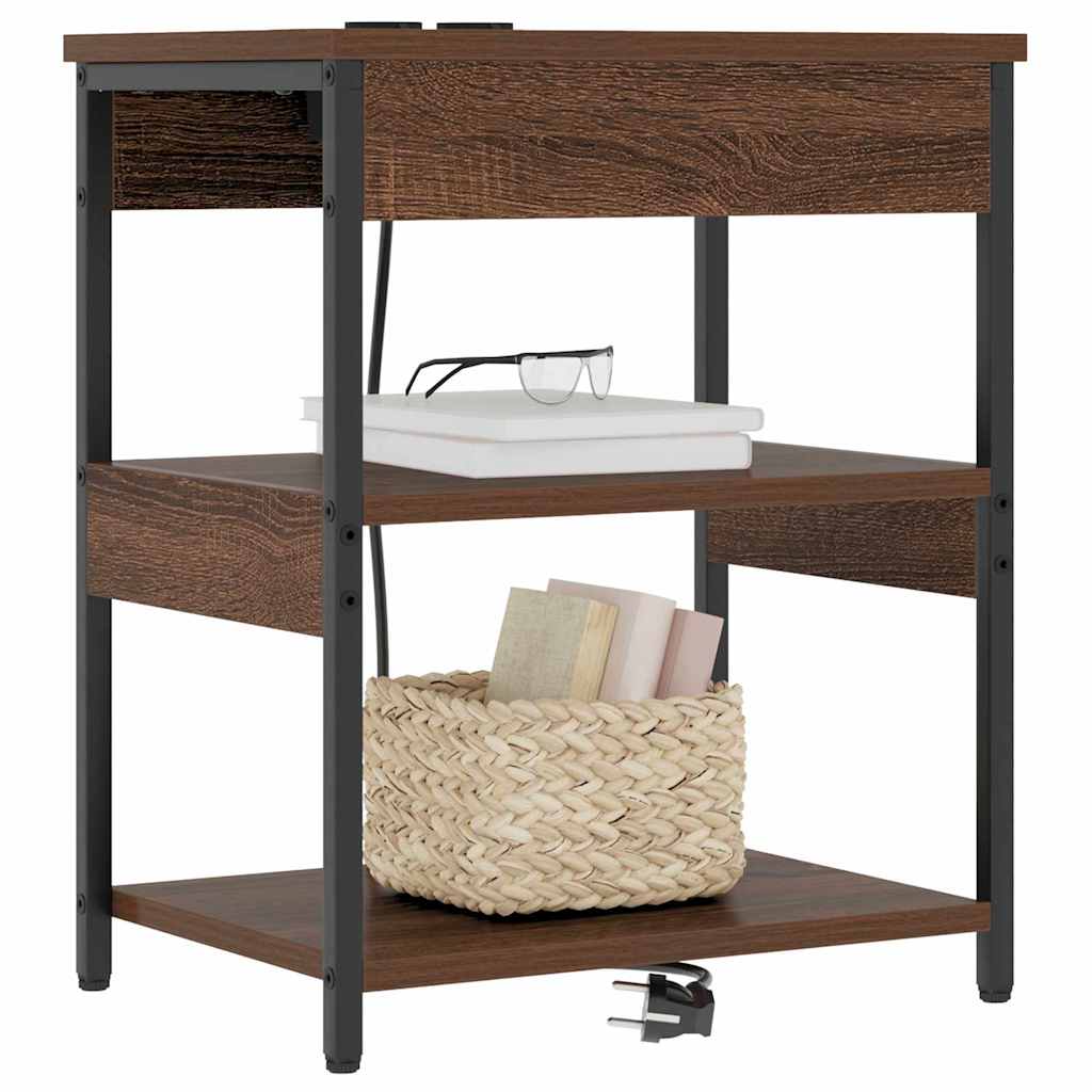 Cabinet de chevet 2 pcs Chêne marron Bois d'ingénierie - XIOS