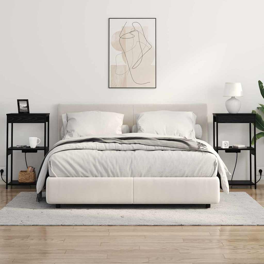 Table de nuit avec station de chargement Chêne noir - XIOS