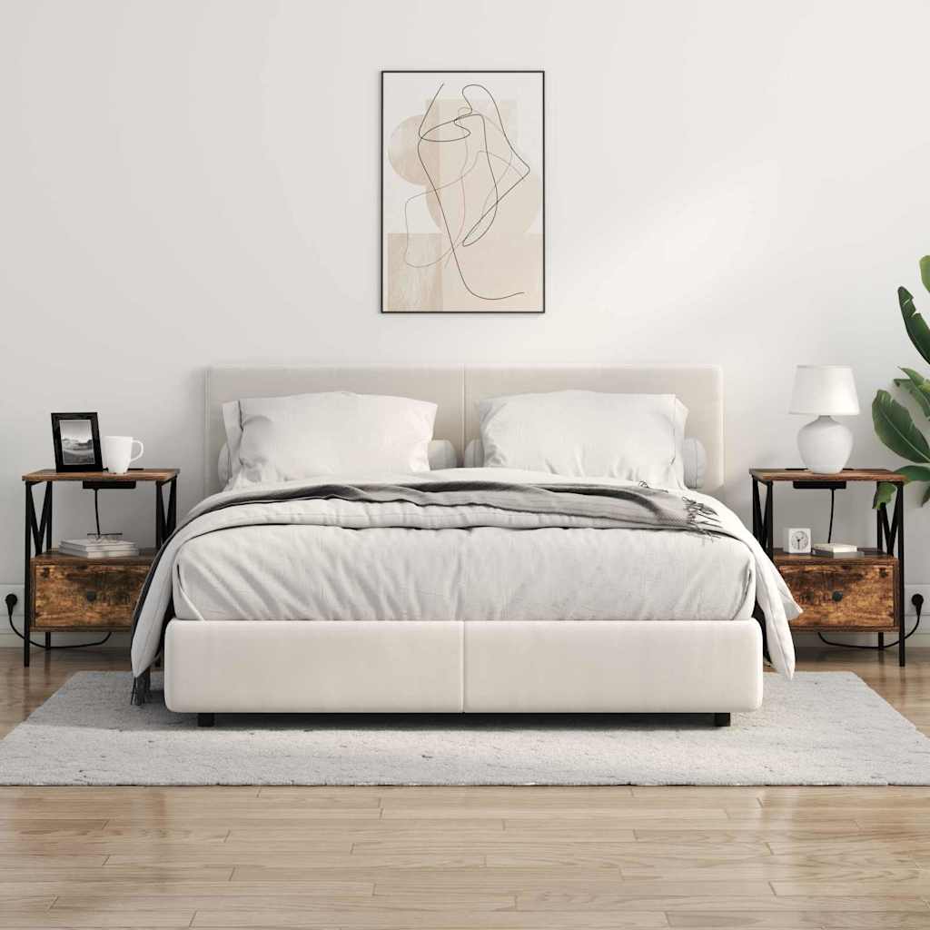 Cabinet de chevet avec tiroir Chêne fumé 41.5 x 40.5 x 55 cm - XIOS