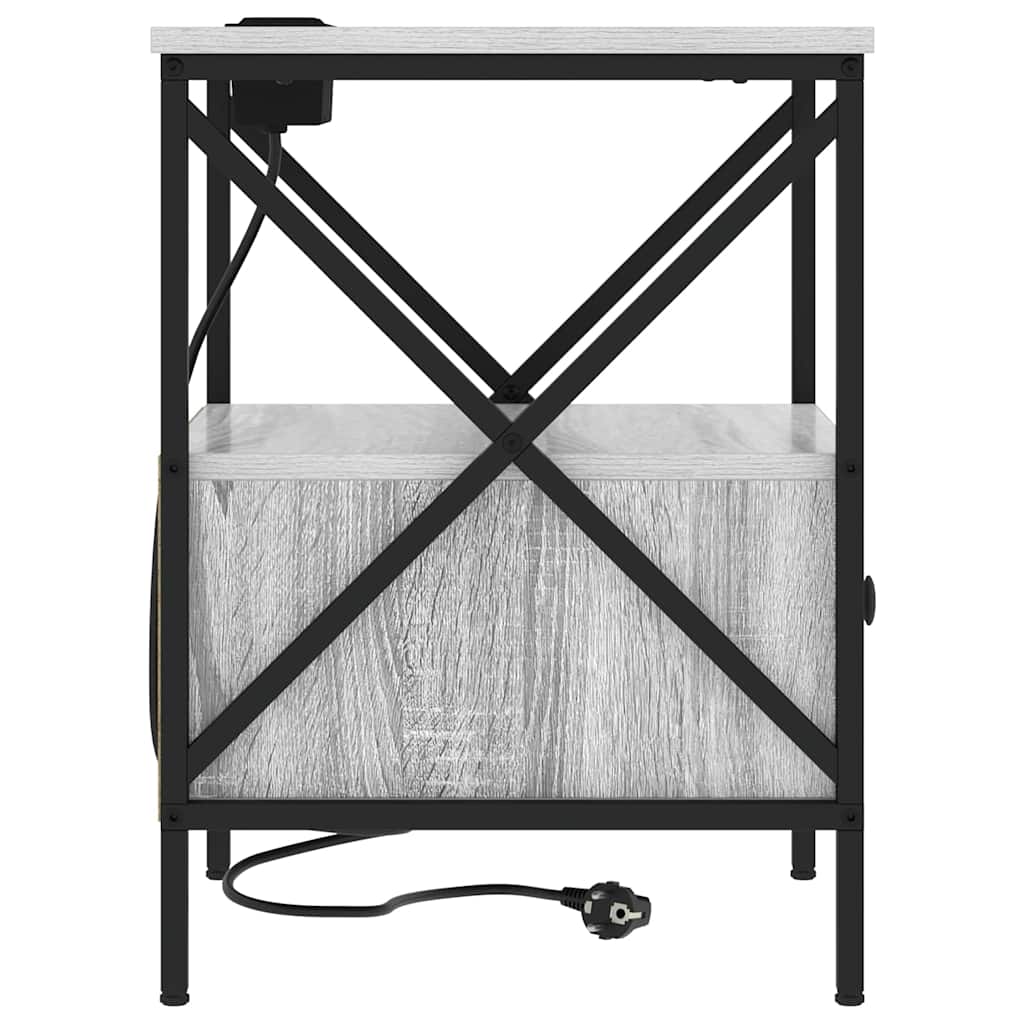 Cabinet de chevet avec tiroir Sonoma gris 41.5 x 40.5 x 55 cm - XIOS