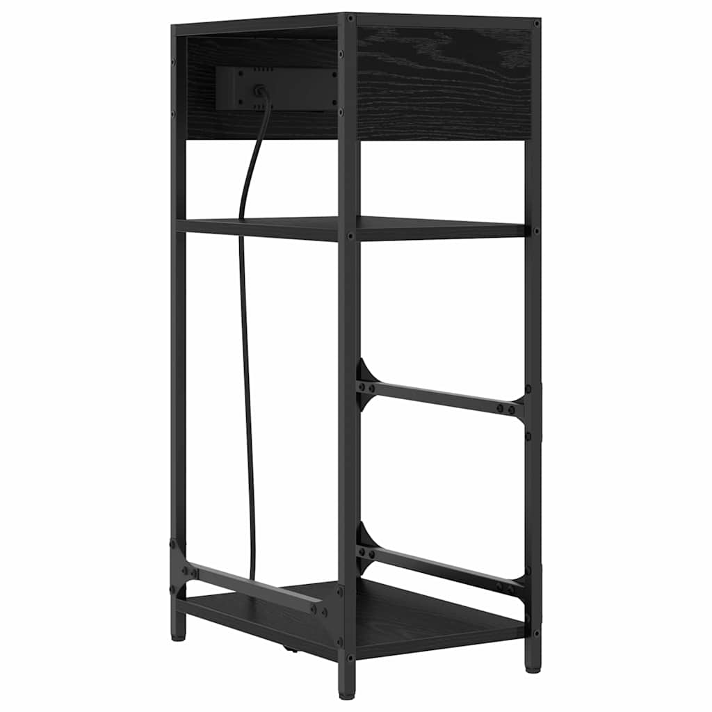 Cabinet de chevet Chêne noir 40 x 27 x 76 cm Bois d'ingénierie - XIOS