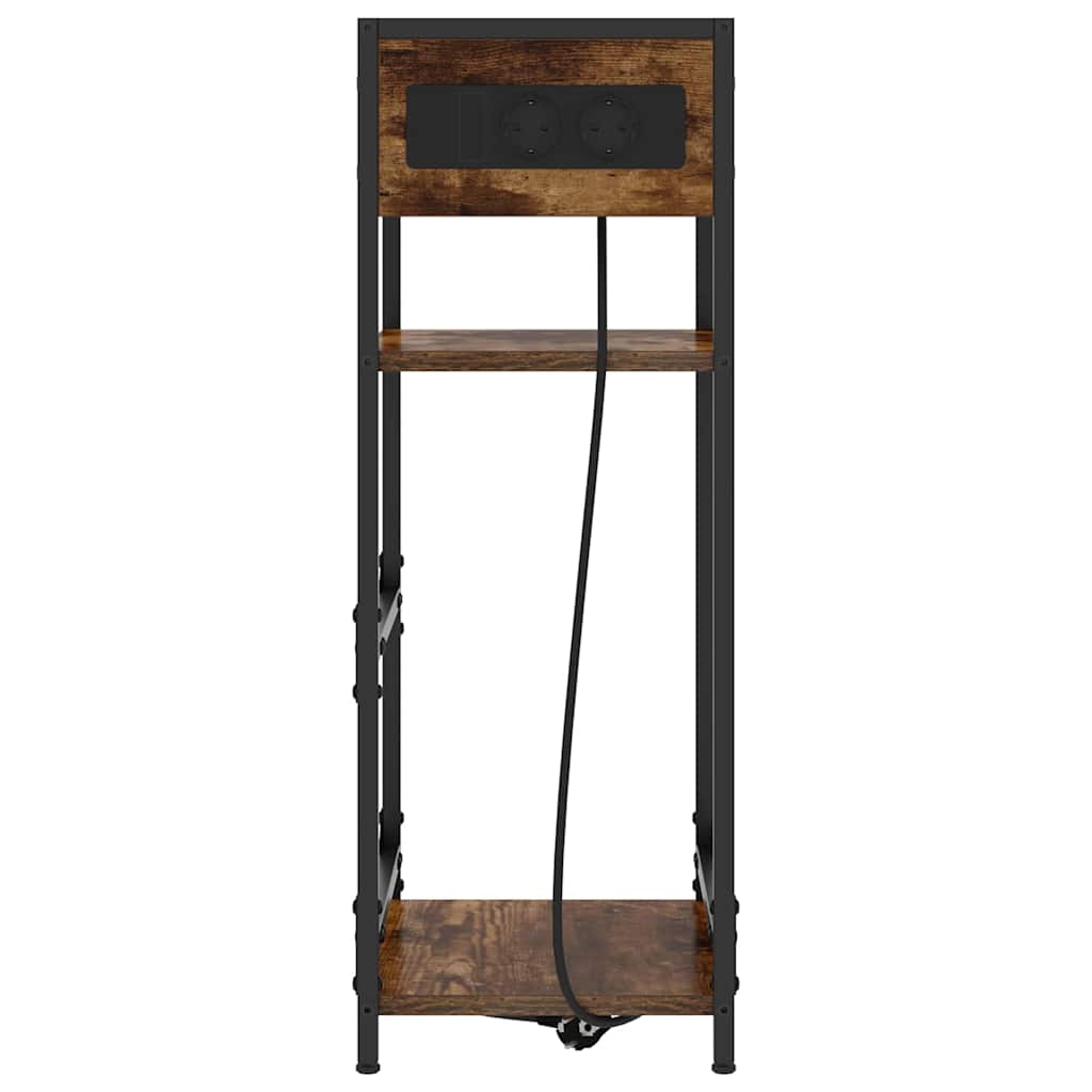 Cabinet de chevet Chêne fumé 40 x 27 x 76 cm Bois d'ingénierie - XIOS