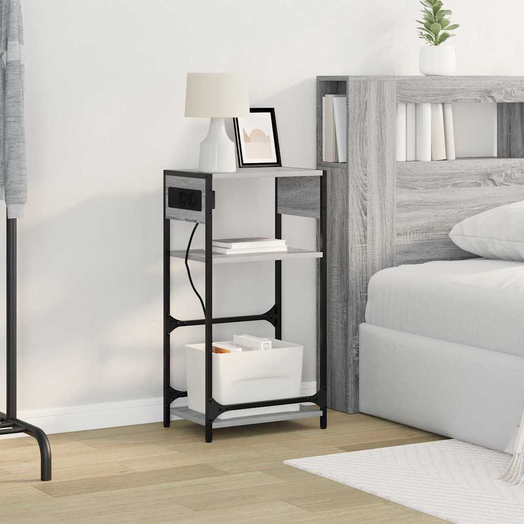 Cabinet de chevet Sonoma gris 40 x 27 x 76 cm Bois d'ingénierie - XIOS