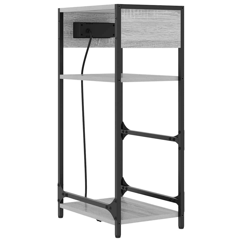 Cabinet de chevet Sonoma gris 40 x 27 x 76 cm Bois d'ingénierie - XIOS