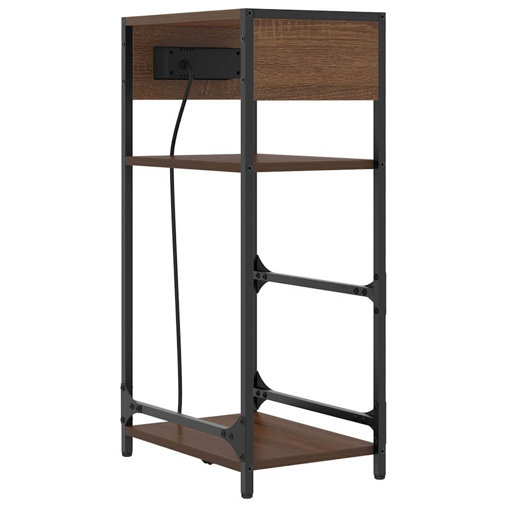 Cabinet de chevet avec tiroir Chêne marron 40 x 27 x 76 cm - XIOS