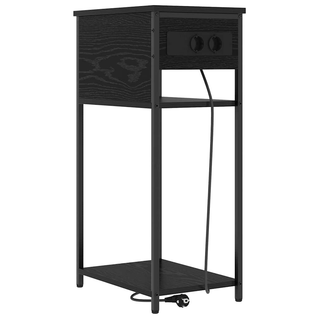 Cabinet de chevet Chêne noir 41 x 28 x 76 cm Bois d'ingénierie - XIOS