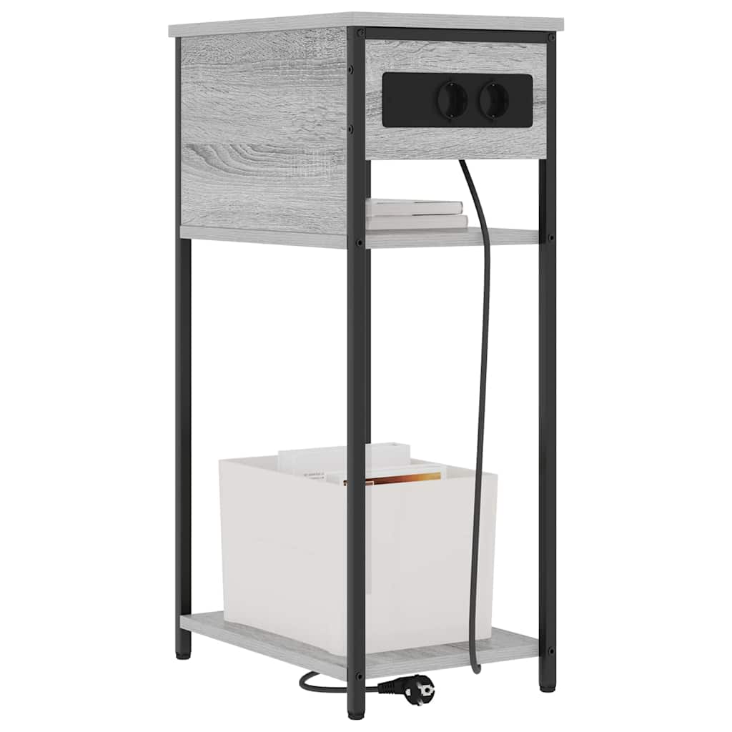 Cabinet de chevet Sonoma gris 41 x 28 x 76 cm Bois d'ingénierie - XIOS