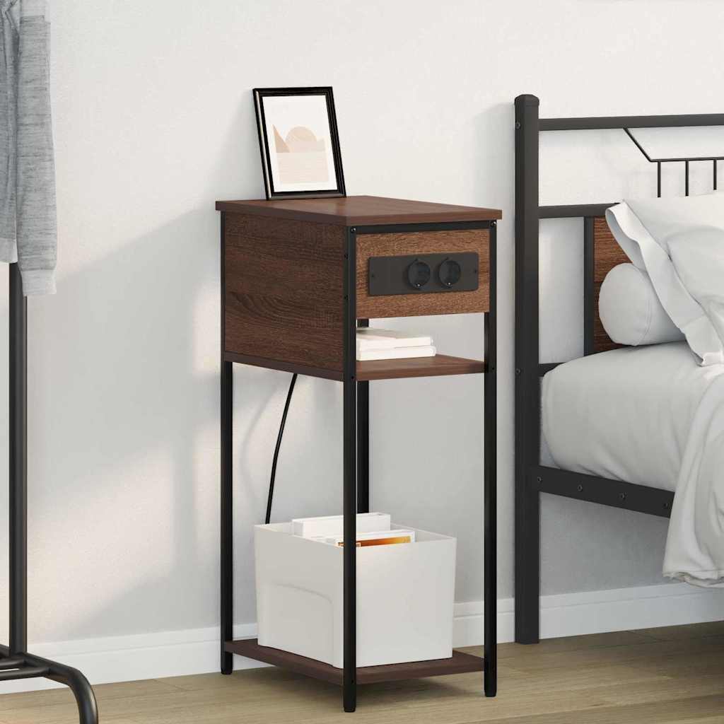 Cabinet de chevet Chêne marron 41 x 28 x 76 cm - XIOS