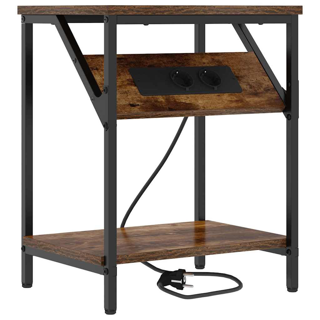 Table de chevet 2 pcs Chêne fumé 38 x 30 x 48 cm - XIOS