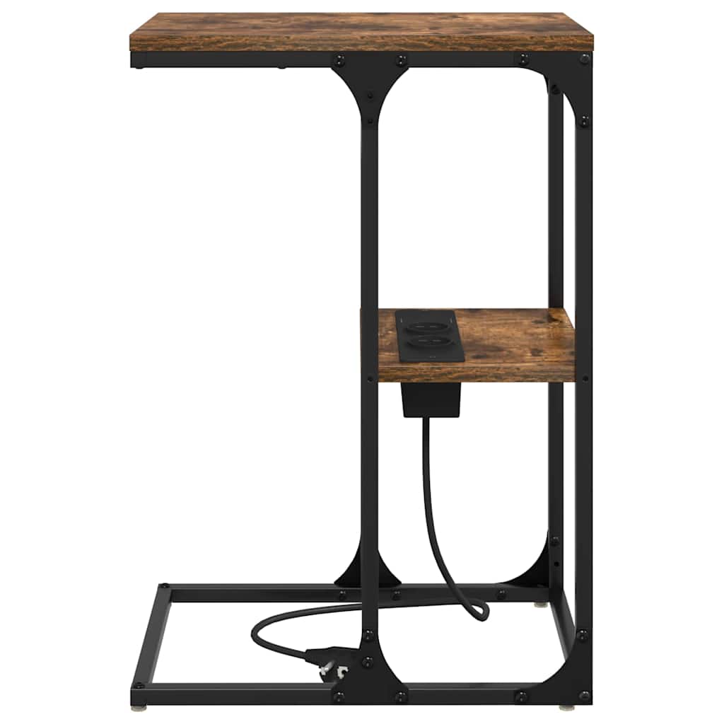 Table de chevet Chêne fumé 41.5 x 26 x 60.5 cm - XIOS