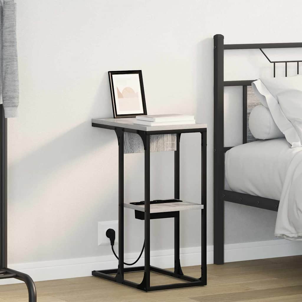 Table de chevet Sonoma gris 41.5 x 26 x 60.5 cm - XIOS