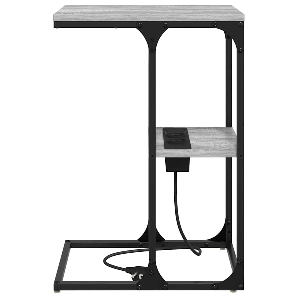 Table de chevet Sonoma gris 41.5 x 26 x 60.5 cm - XIOS