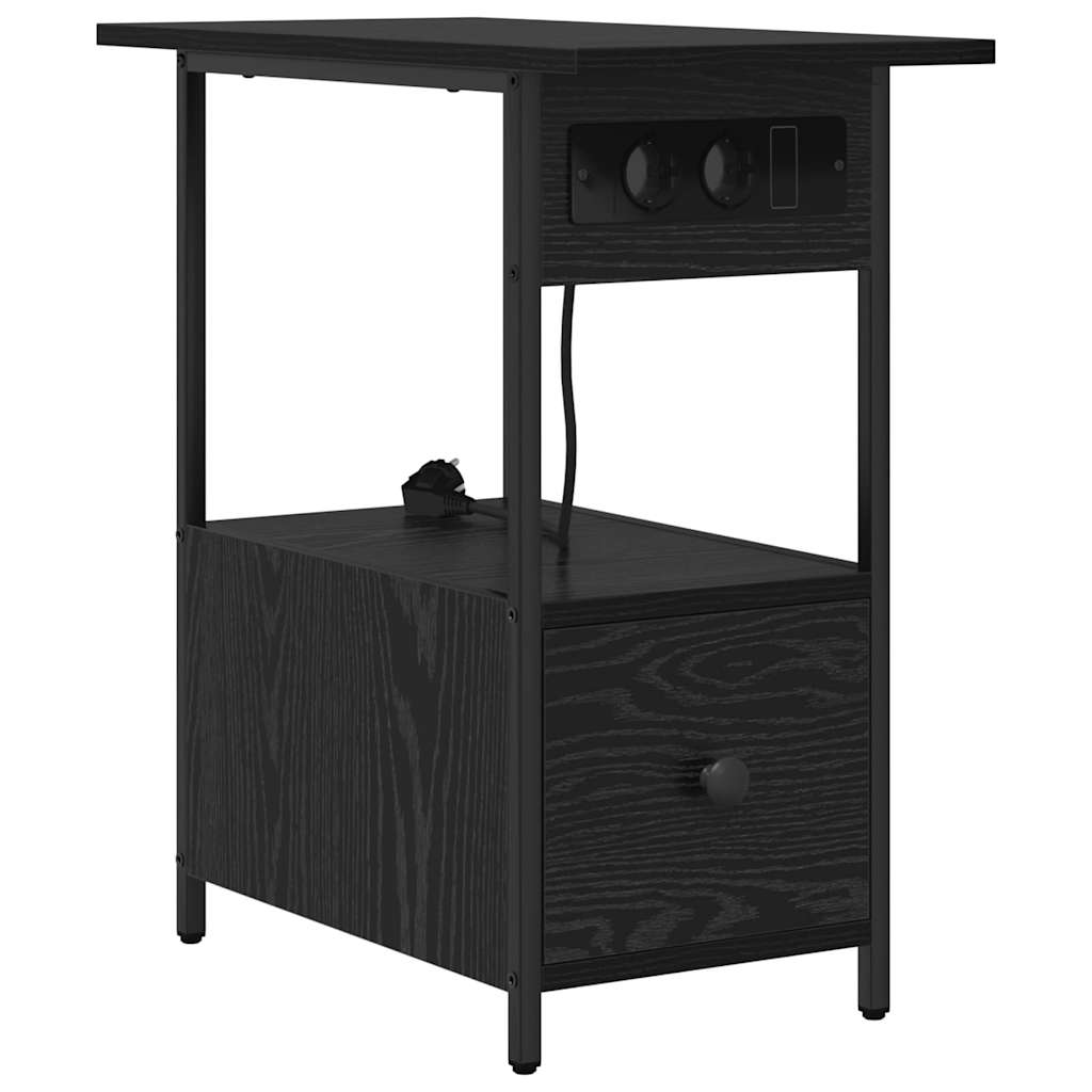 Cabinet de chevet Chêne noir 60 x 30 x 61 cm Bois d'ingénierie - XIOS