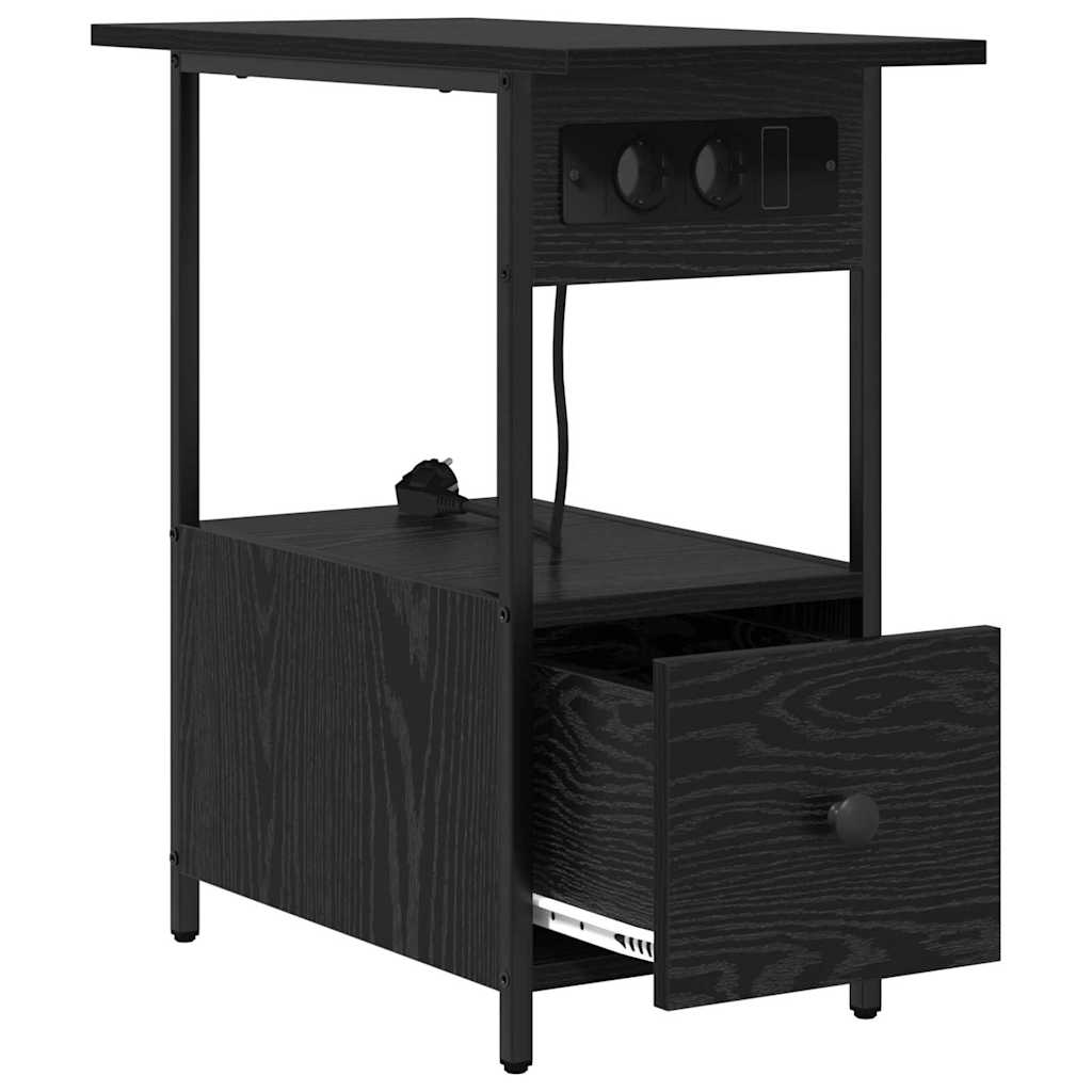 Cabinet de chevet Chêne noir 60 x 30 x 61 cm Bois d'ingénierie - XIOS