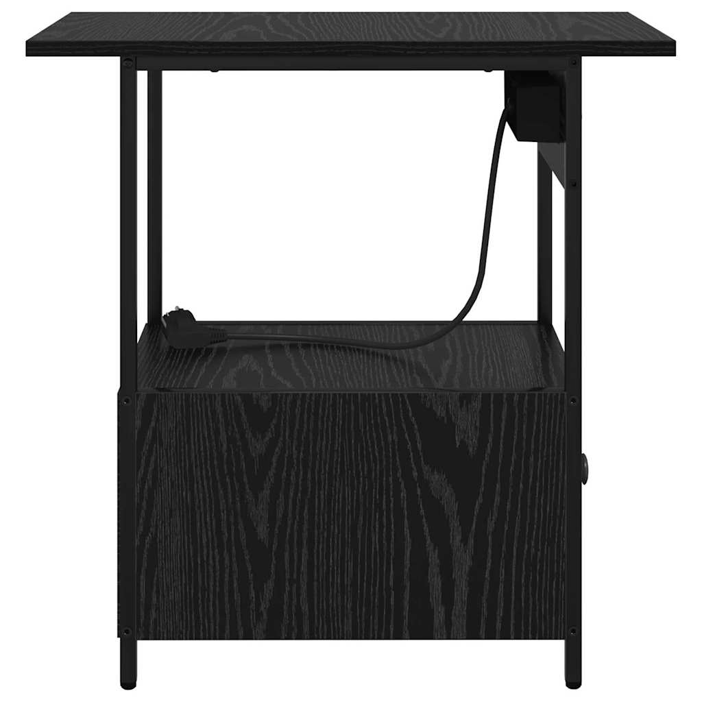 Cabinet de chevet Chêne noir 60 x 30 x 61 cm Bois d'ingénierie - XIOS