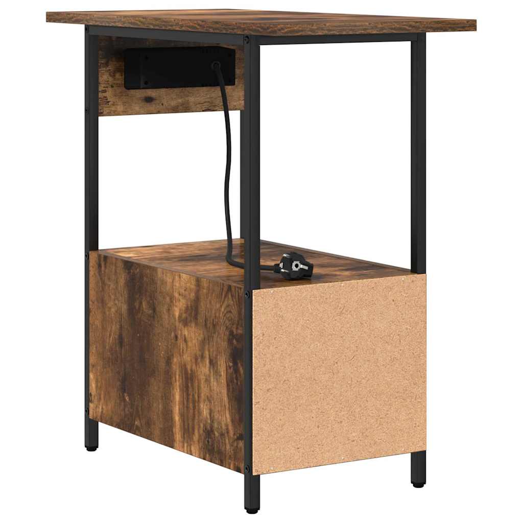 Cabinet de chevet Chêne fumé 60 x 30 x 61 cm Bois d'ingénierie - XIOS