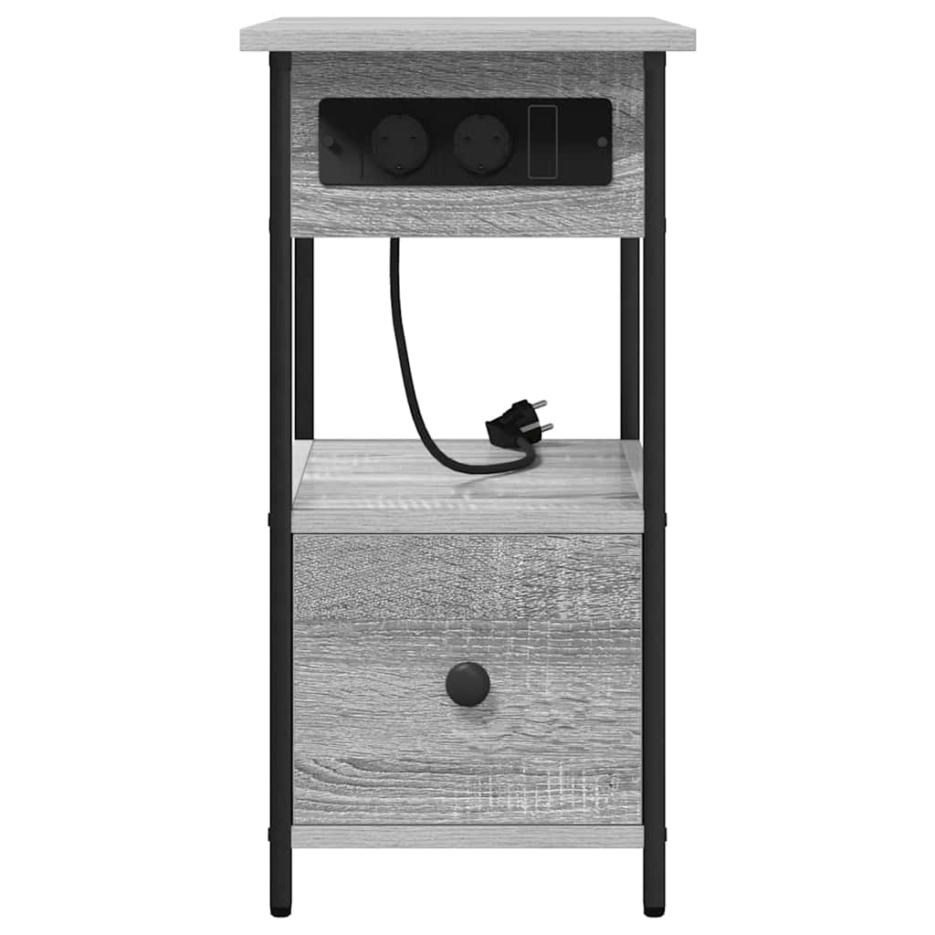 Cabinet de chevet Sonoma gris 60 x 30 x 61 cm Bois d'ingénierie