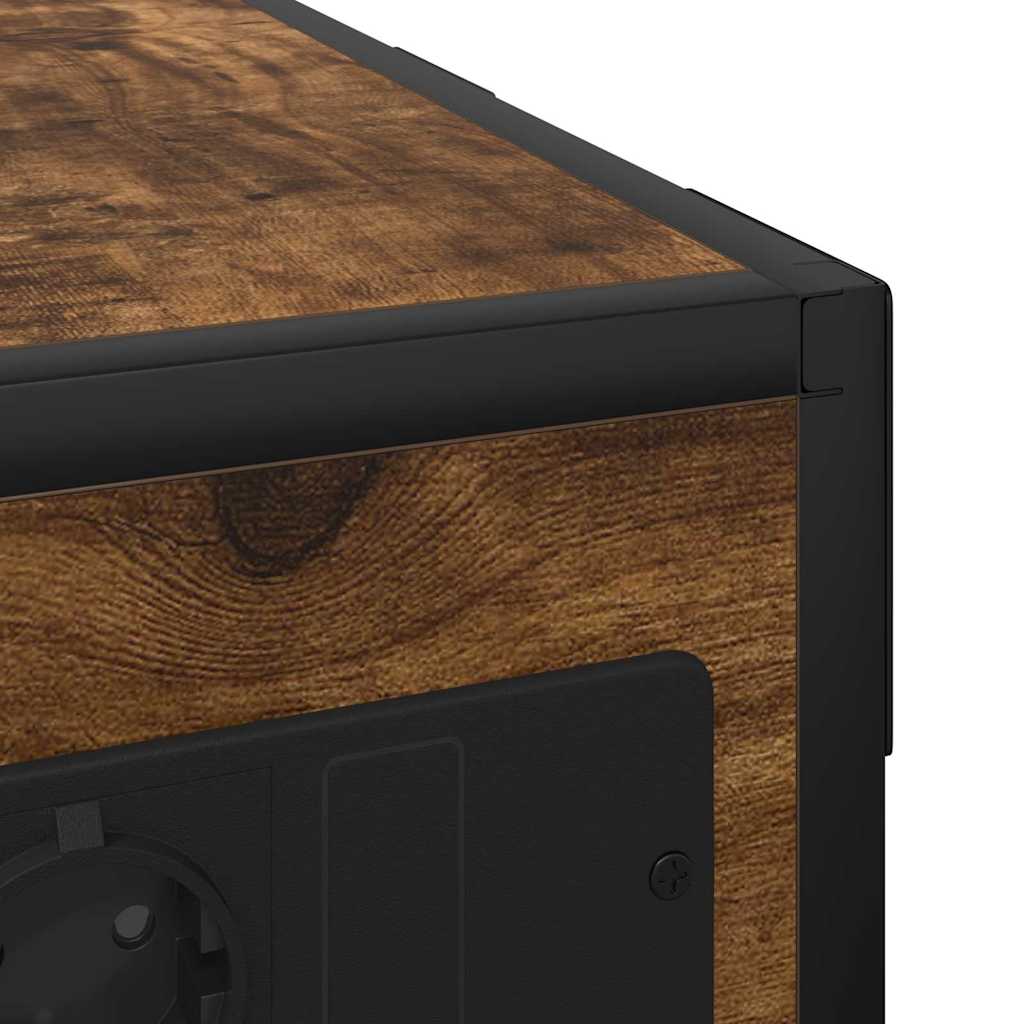 Table de chevet Chêne fumé Bois d'ingénierie