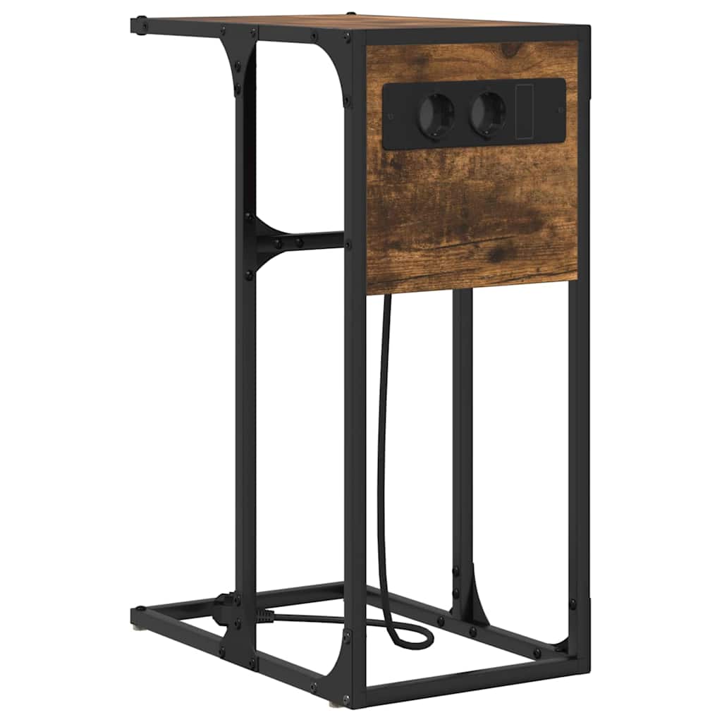 Table de chevet Chêne fumé Bois d'ingénierie