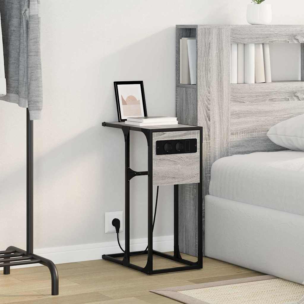 Table de chevet Sonoma gris Bois d'ingénierie