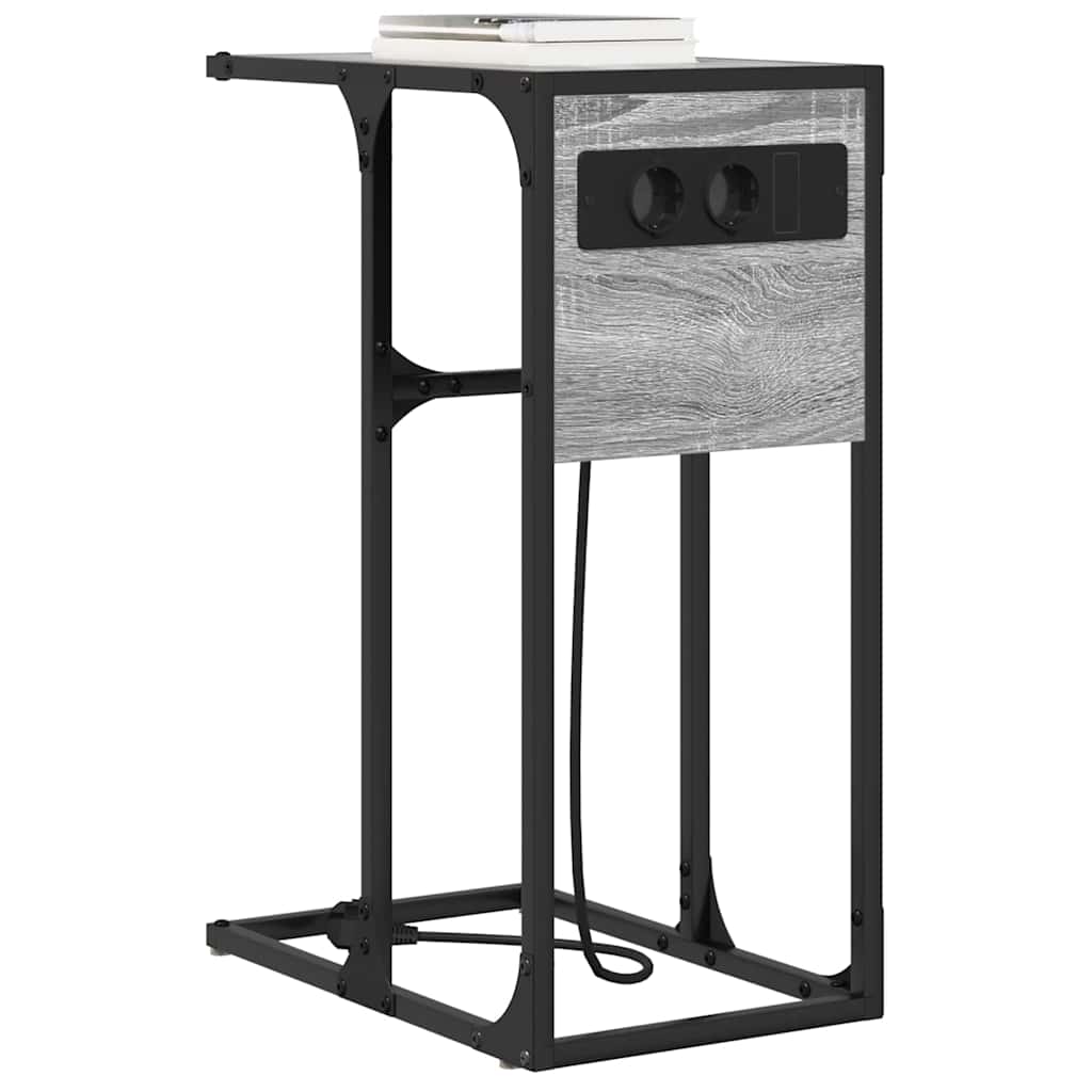 Table de chevet Sonoma gris Bois d'ingénierie