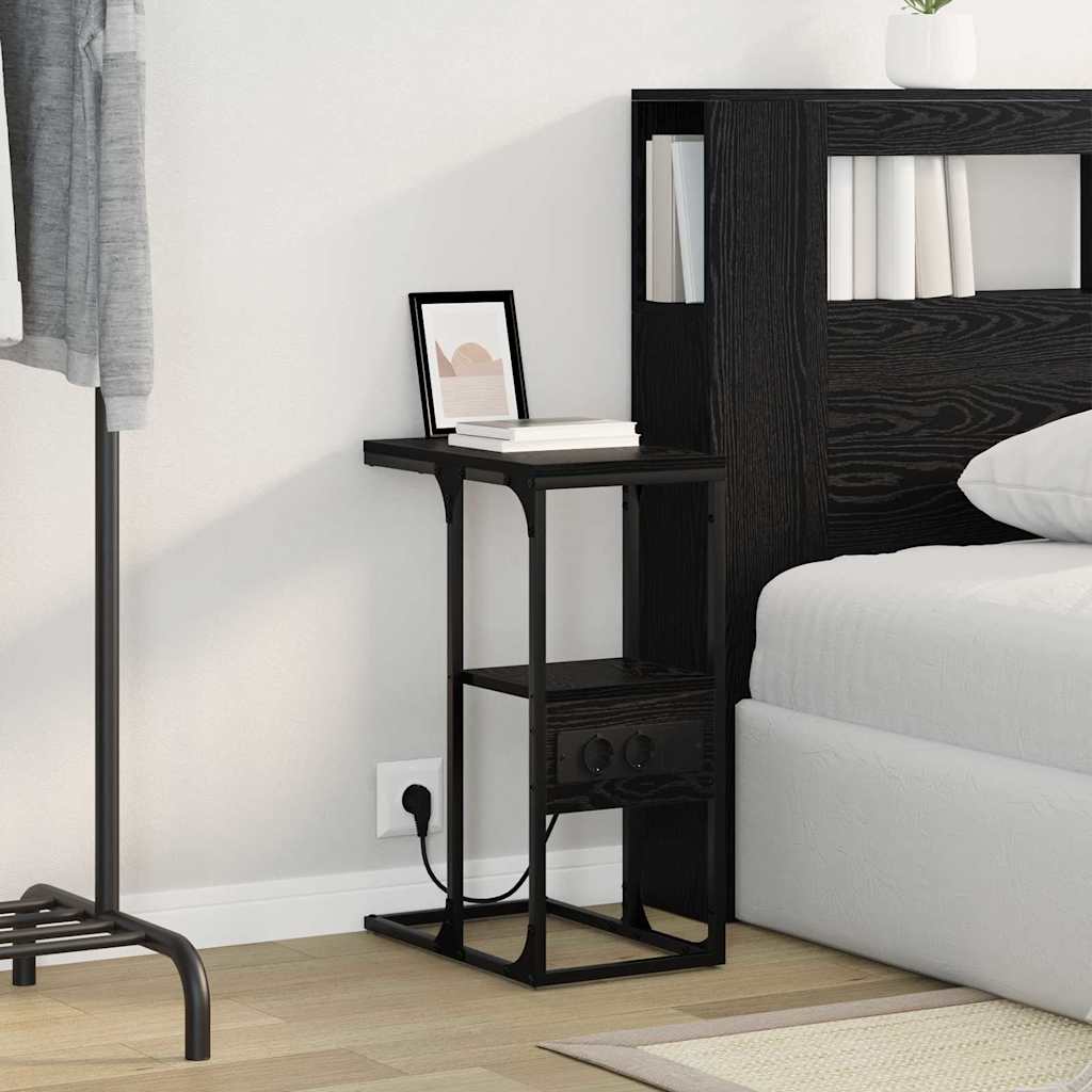 Cabinet de chevet avec tiroir Chêne noir 41.5 x 26 x 60.5 cm - XIOS