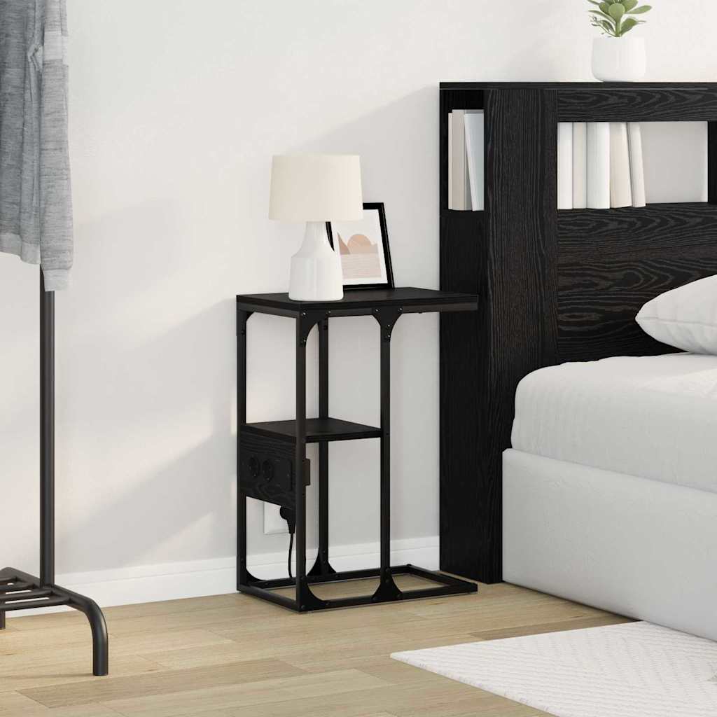 Cabinet de chevet avec tiroir Chêne noir 41.5 x 26 x 60.5 cm - XIOS