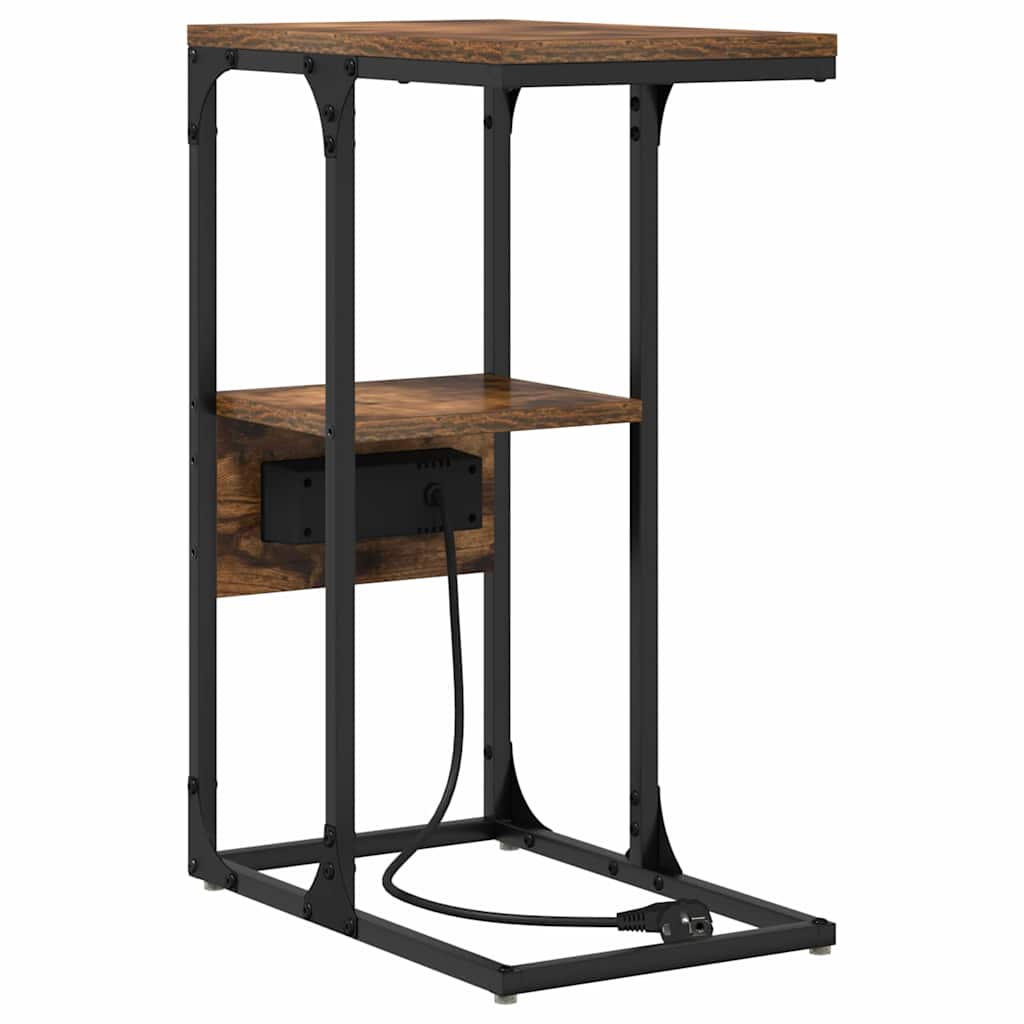 Cabinet de chevet avec tiroir Chêne fumé 41.5 x 26 x 60.5 cm - XIOS