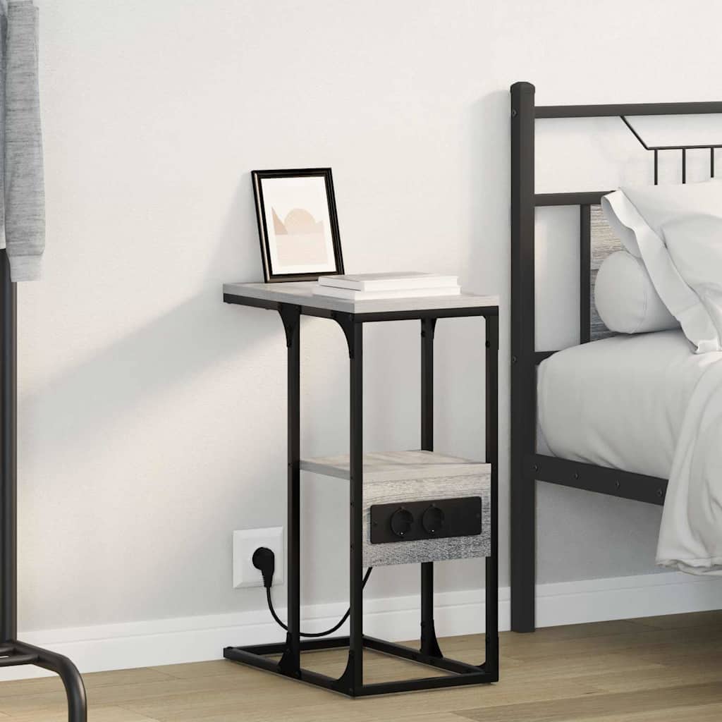 Cabinet de chevet avec tiroir Sonoma gris 41.5 x 26 x 60.5 cm - XIOS