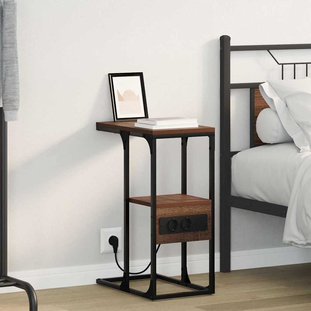 Cabinet de chevet avec tiroir Chêne marron 41.5 x 26 x 60.5 cm - XIOS