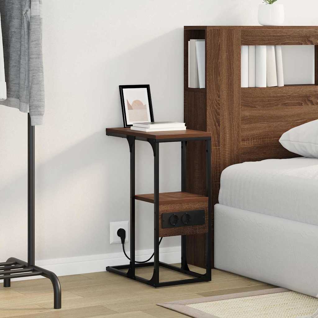 Cabinet de chevet avec tiroir Chêne marron 41.5 x 26 x 60.5 cm - XIOS