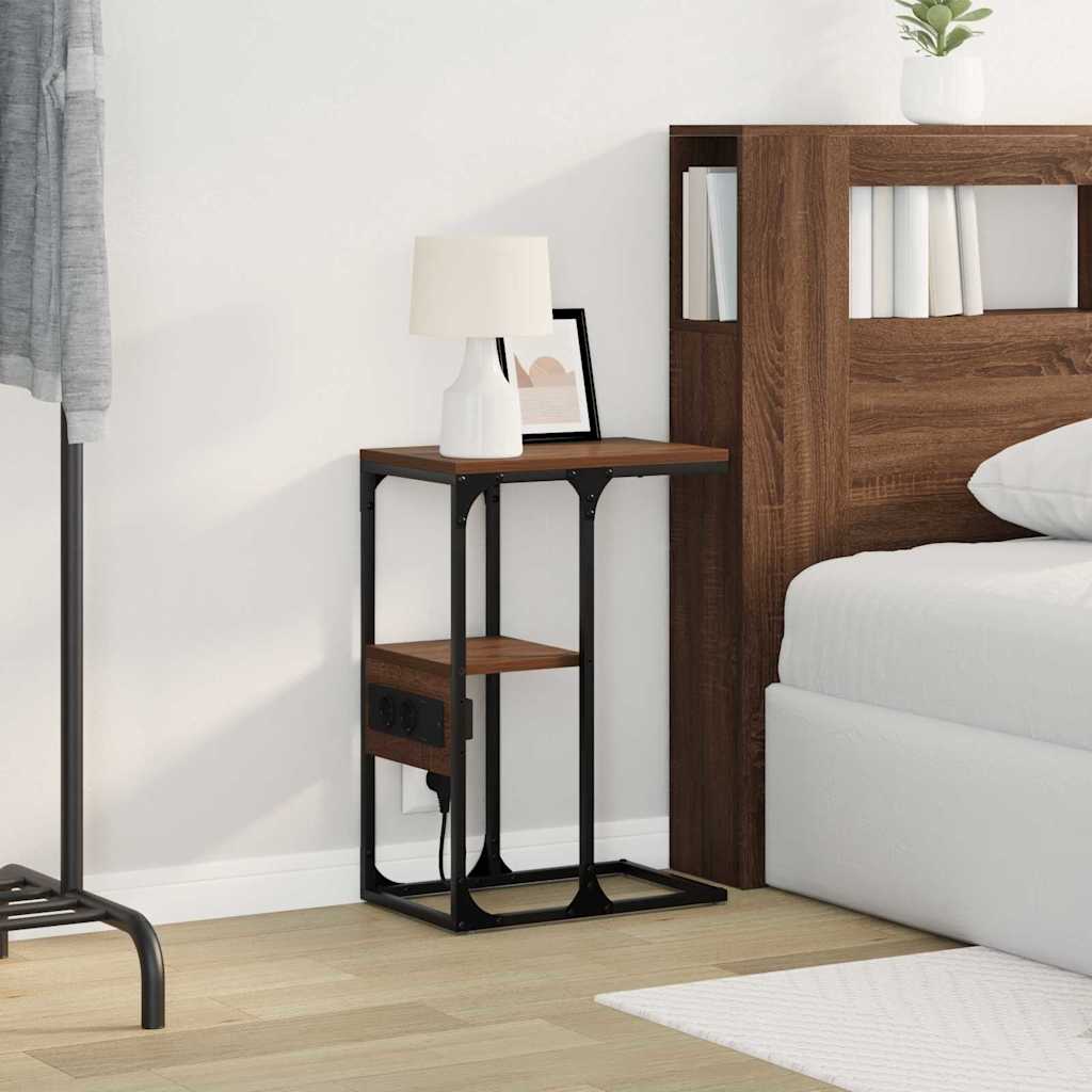 Cabinet de chevet avec tiroir Chêne marron 41.5 x 26 x 60.5 cm - XIOS