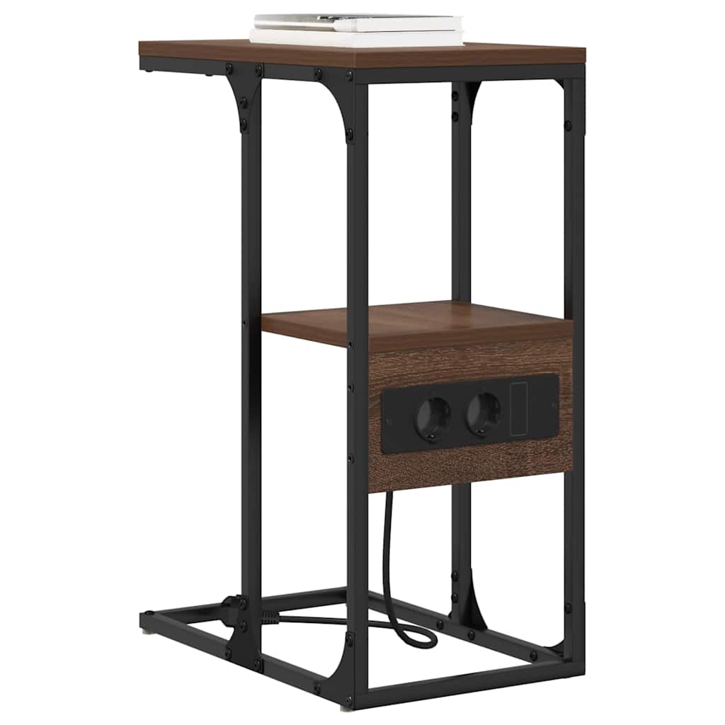 Cabinet de chevet avec tiroir Chêne marron 41.5 x 26 x 60.5 cm - XIOS