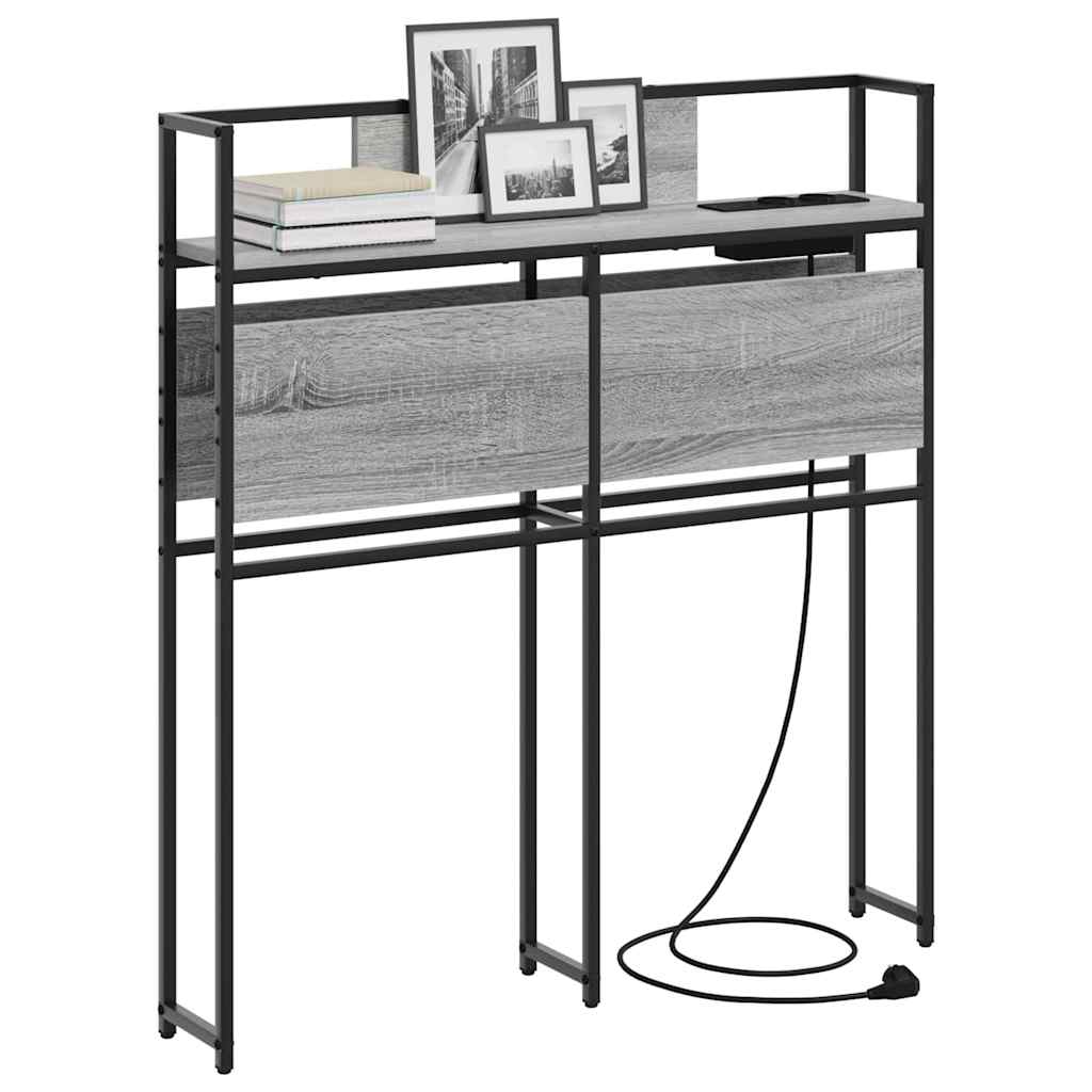 Tête de lit de rangement Sonoma gris 80 cm Bois d'ingénierie - XIOS