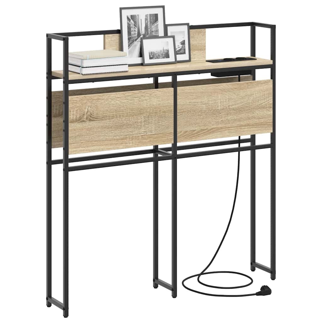 Tête de lit de rangement Chêne sonoma 90 cm Bois d'ingénierie