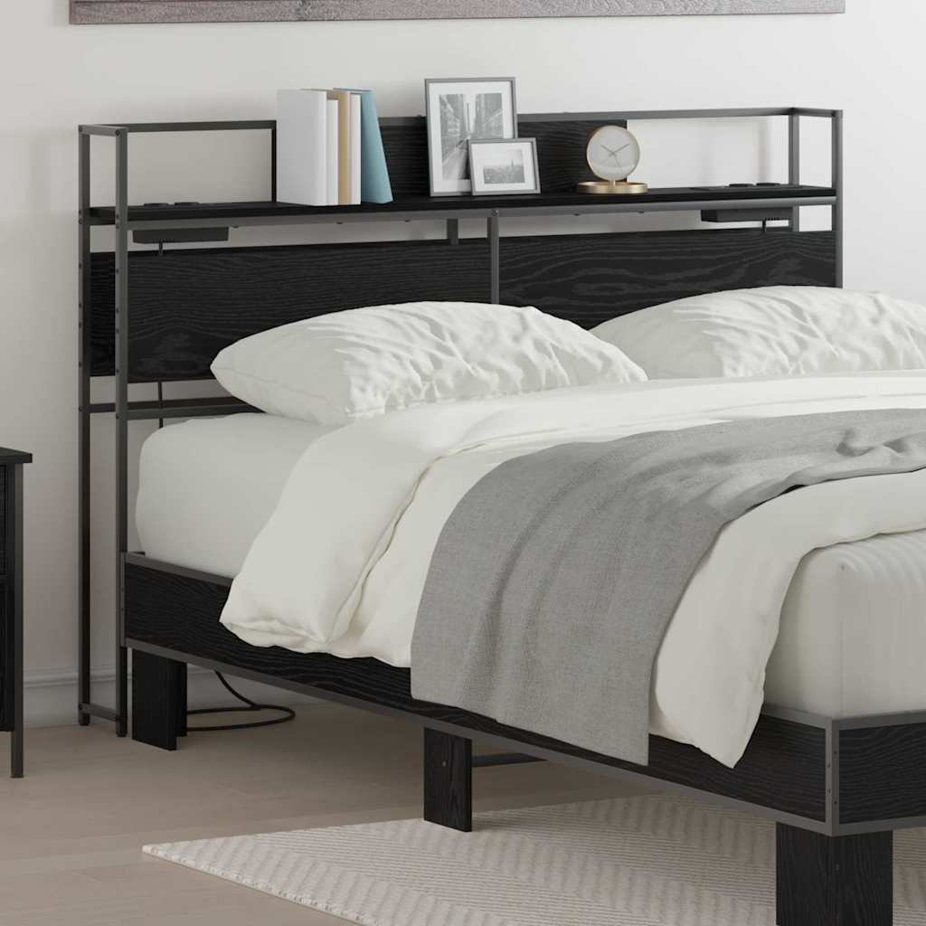 Tête de lit de rangement Chêne noir 120 cm Bois d'ingénierie - XIOS