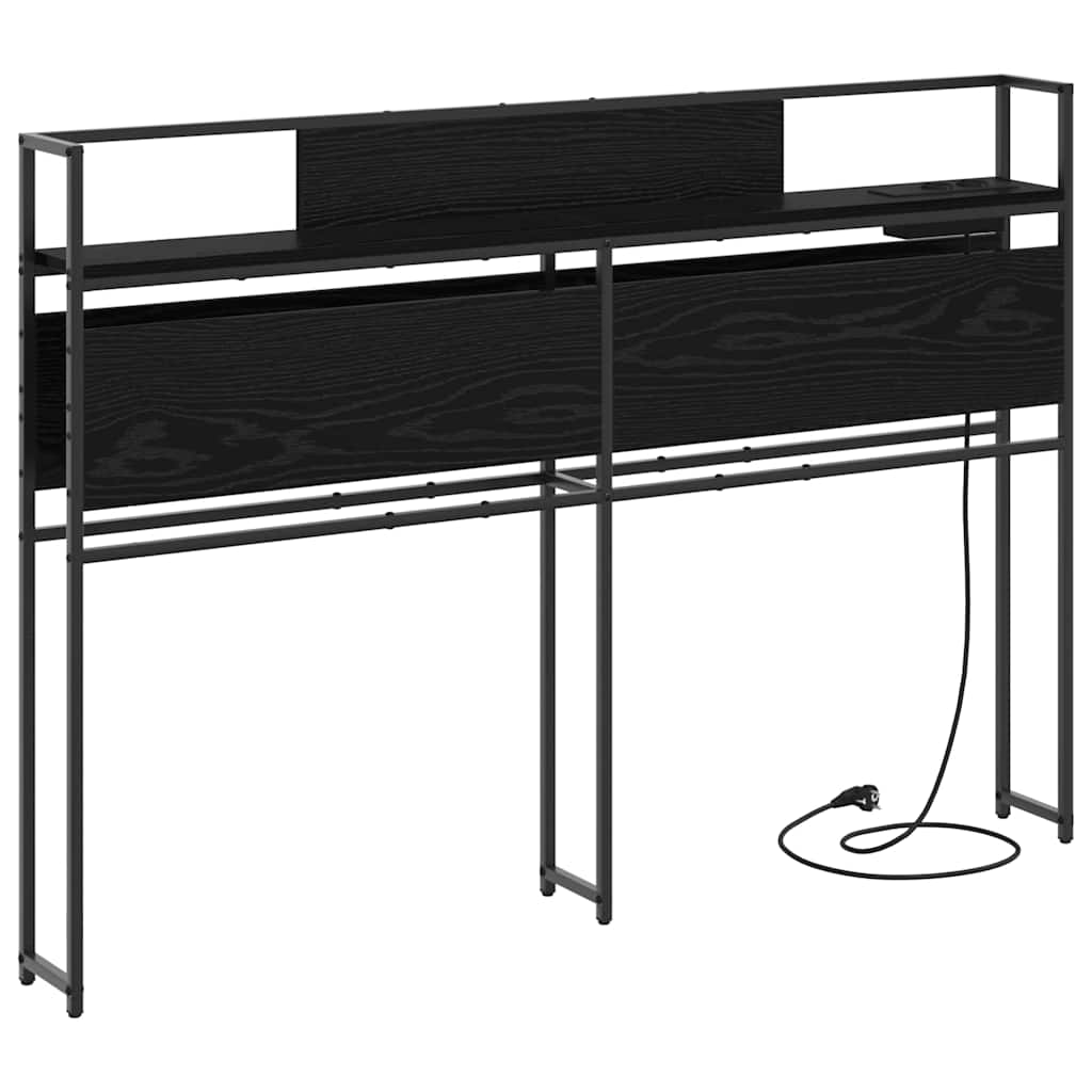 Tête de lit de rangement Chêne noir 120 cm Bois d'ingénierie - XIOS