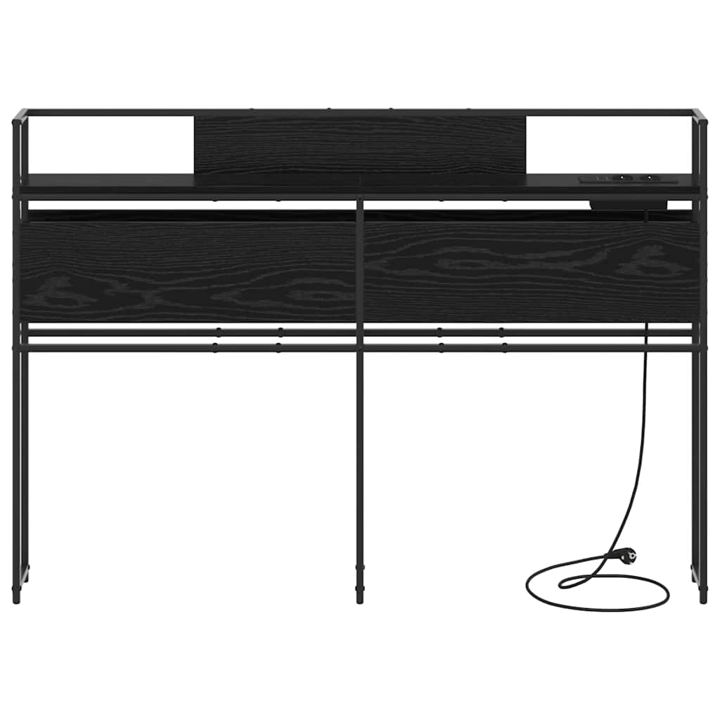 Tête de lit de rangement Chêne noir 120 cm Bois d'ingénierie - XIOS