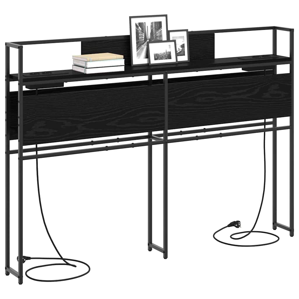 Tête de lit de rangement Chêne noir 120 cm Bois d'ingénierie - XIOS