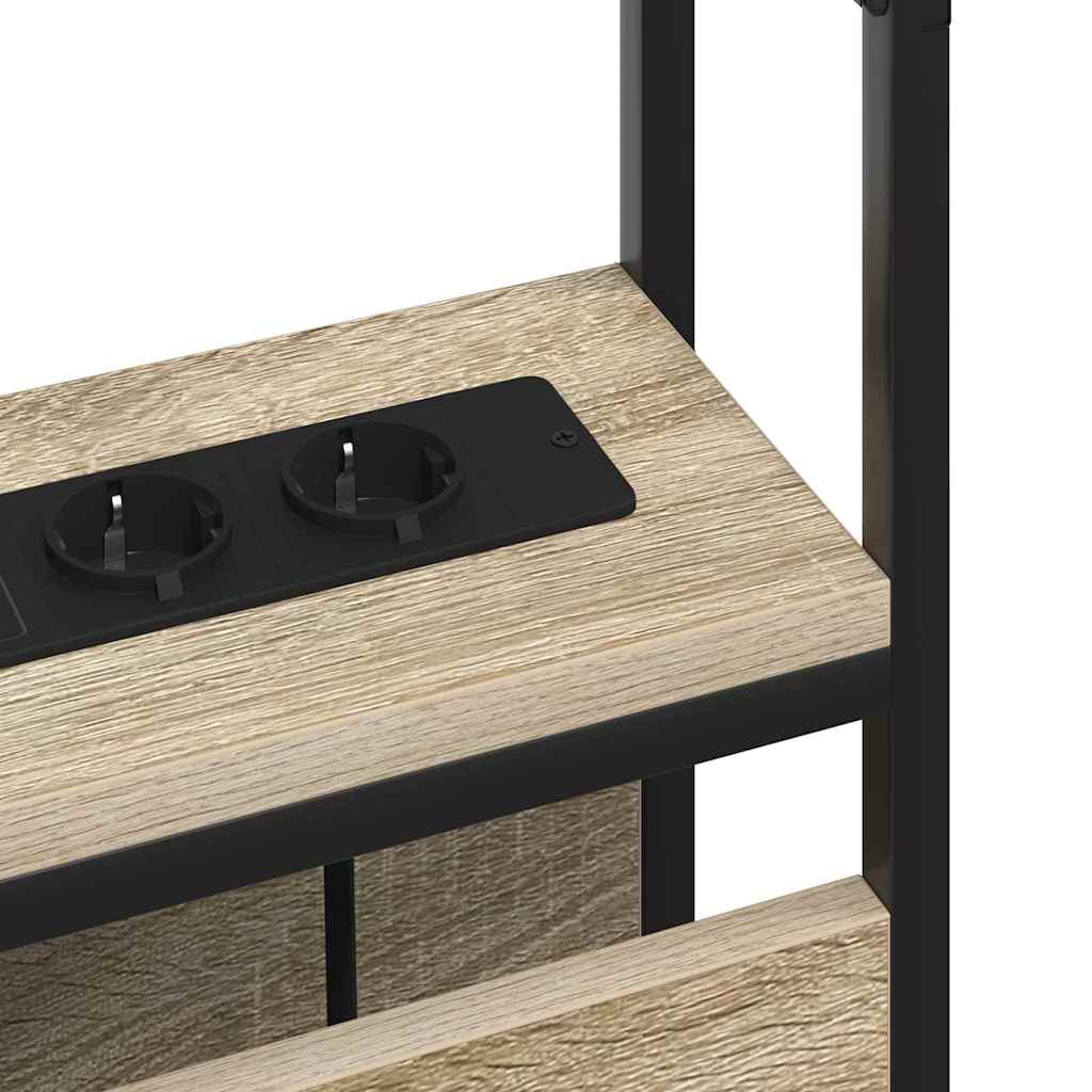 Tête de lit de rangement Chêne sonoma 120 cm Bois d'ingénierie