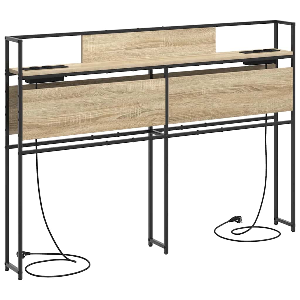 Tête de lit de rangement Chêne sonoma 120 cm Bois d'ingénierie